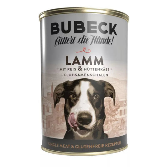 6 x Lamm mit Reis und Hüttenkäse 400g | Single Protein Nassfutter