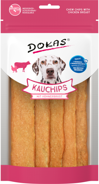 Dokas Kauchips mit Hühnerbrust frond 175g 4251276205163 Prinz Bolt Pfotenglück