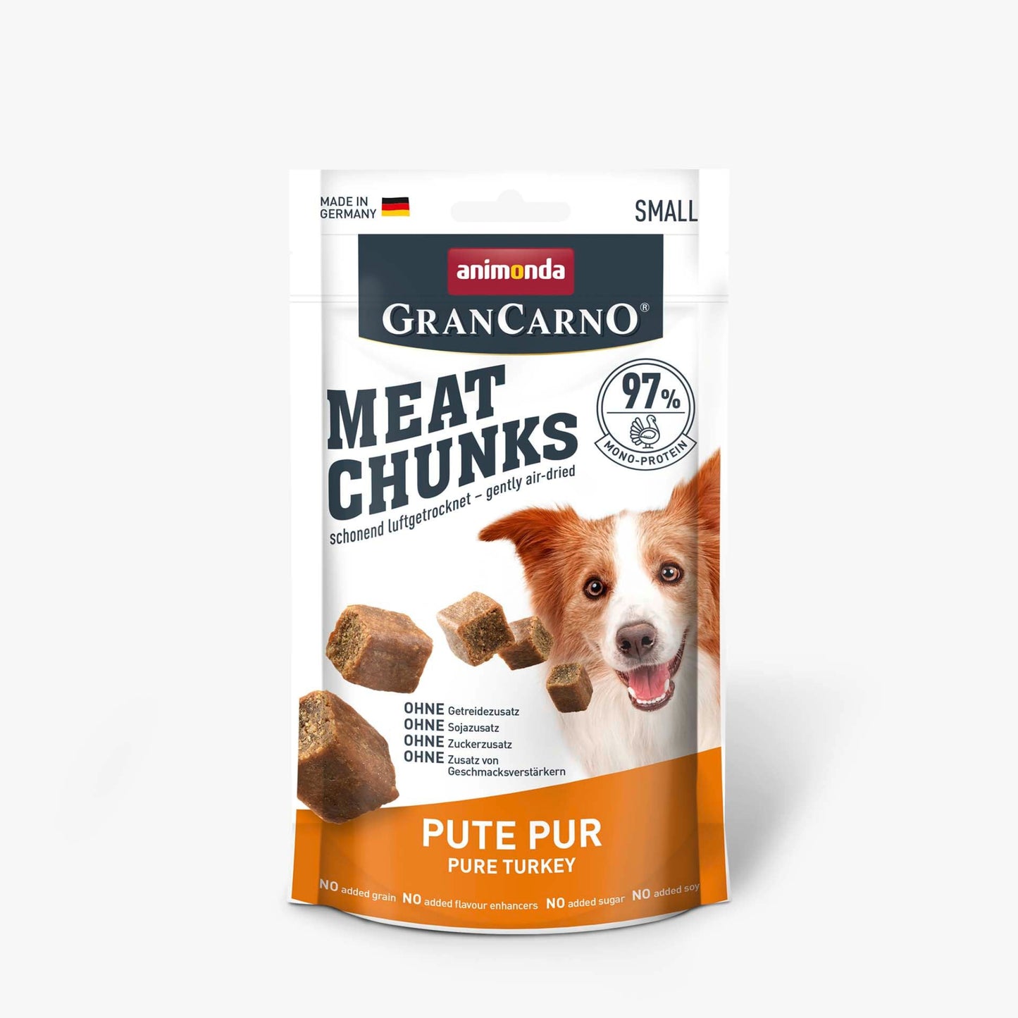 8 x GranCarno Adult Meat Chunks Pute pur a 80g