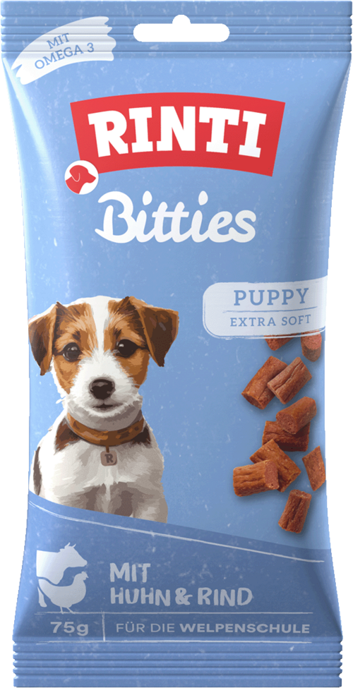 16 x Rinti Bitties Puppy - Huhn & Rind a 75g