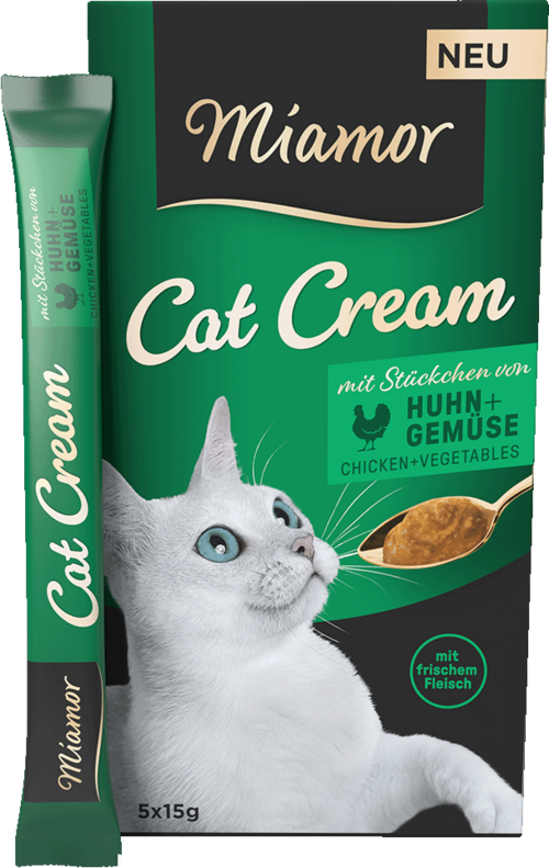 11 x Miamor Cat Snack (Cream) Huhn + Gemüse-Cream 5x15g