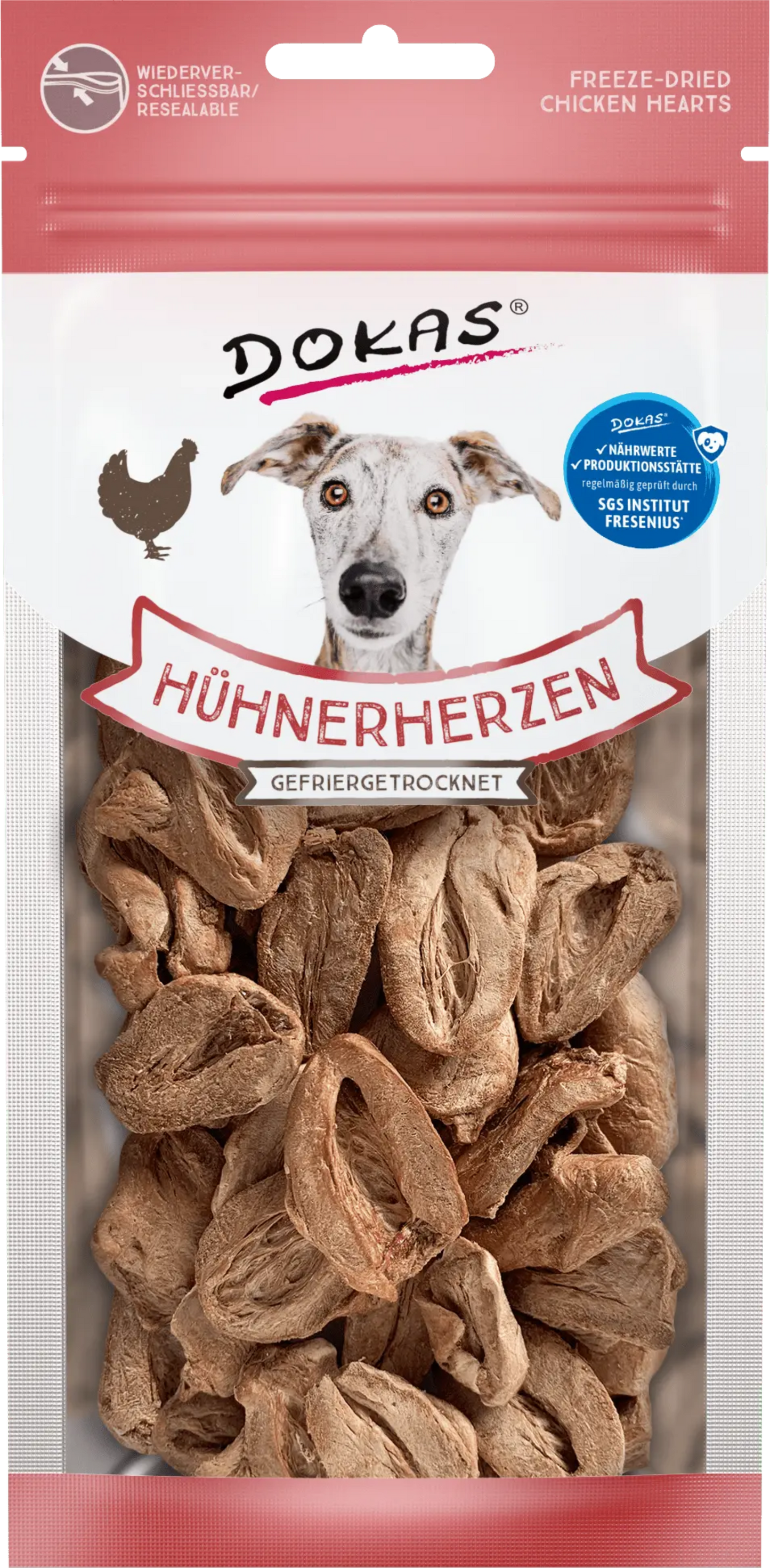 Dokas Hühnchenherzen gefriergetrocknet - Bolt´s Futterkiste