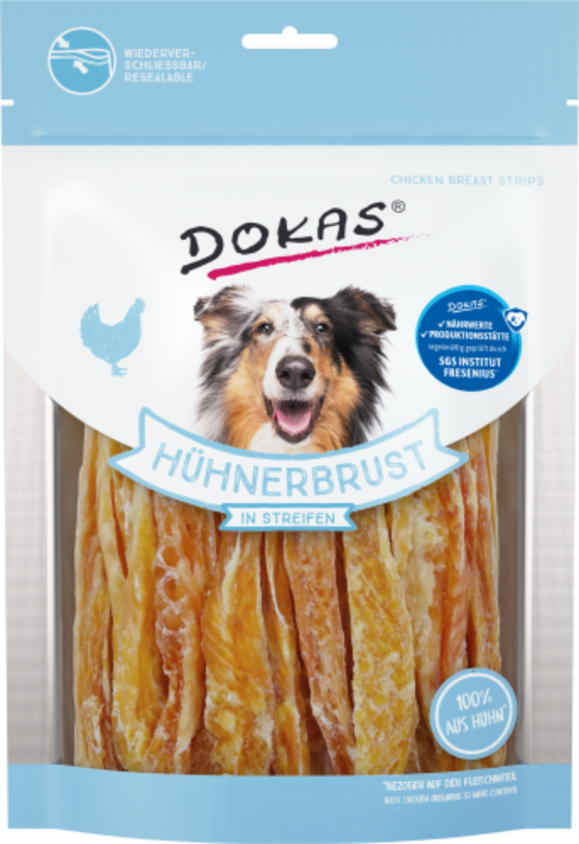 8 x Dokas Hühnerbrust in Streifen a 250 g