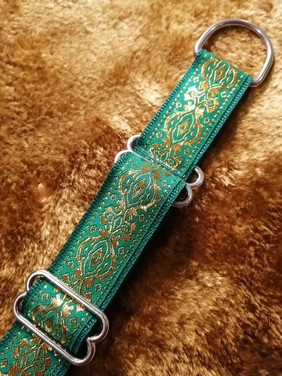 Martingale-Halsband - Golden Green - Prinz Bolt Pfotenglück