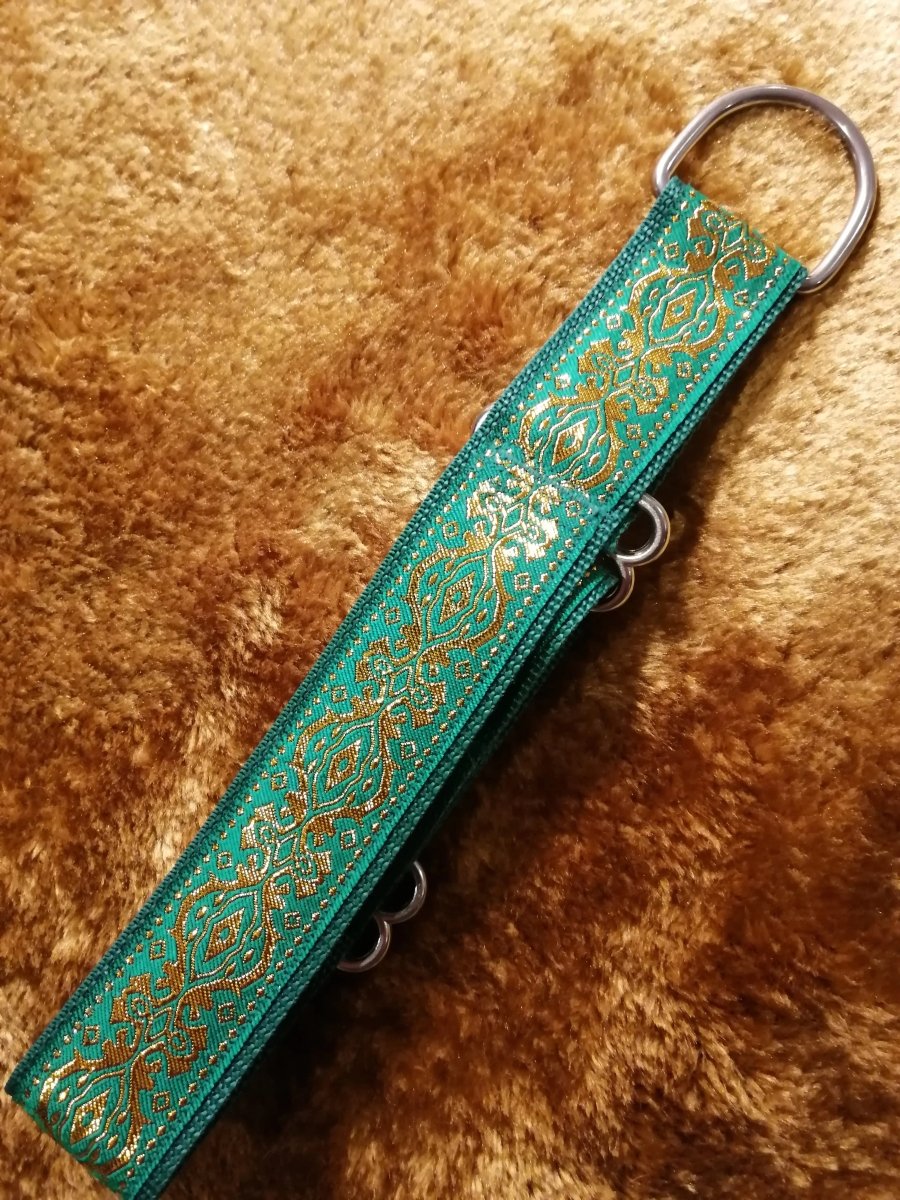 Martingale-Halsband - Golden Green - Prinz Bolt Pfotenglück