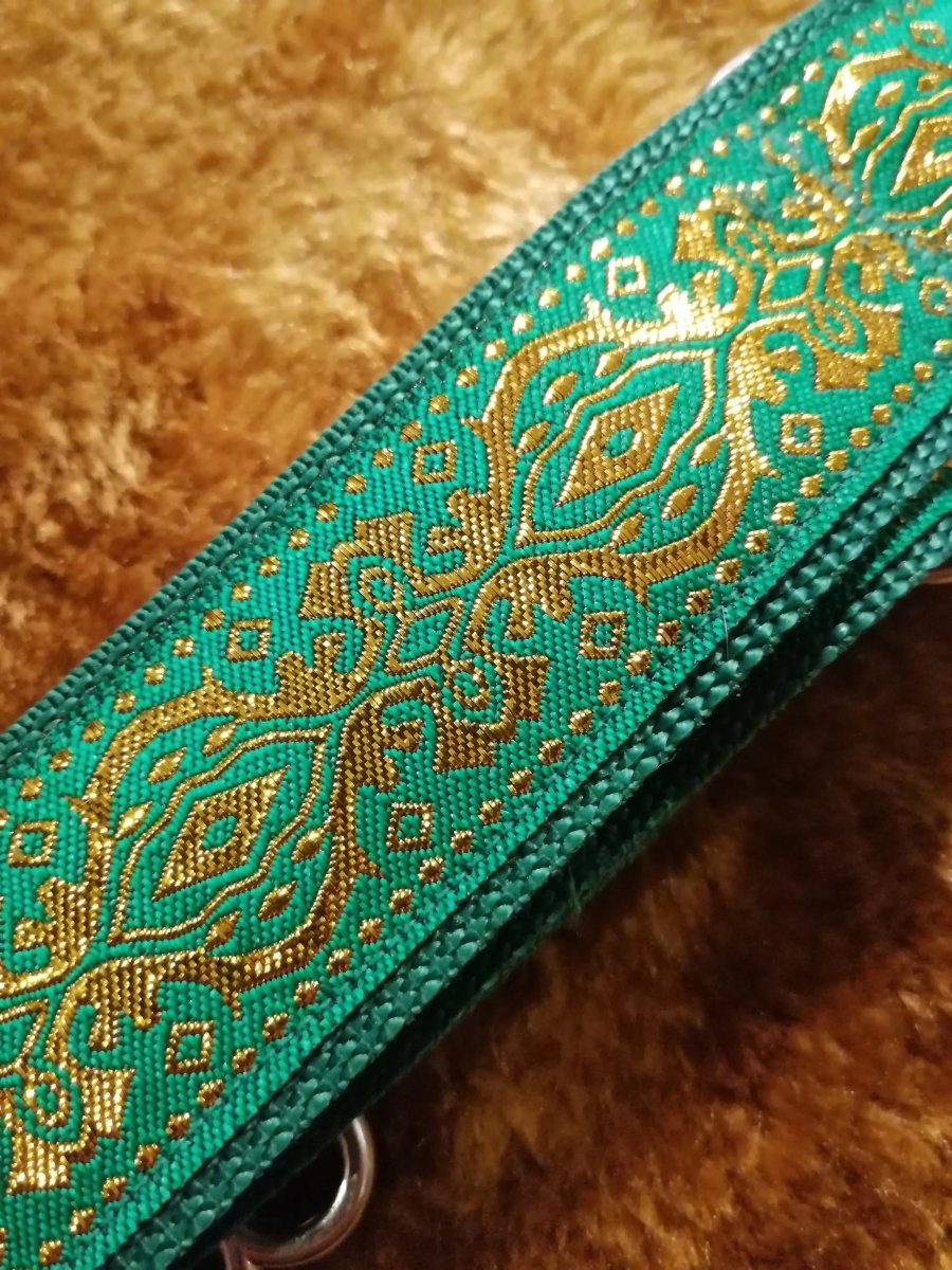Martingale-Halsband - Golden Green - Prinz Bolt Pfotenglück