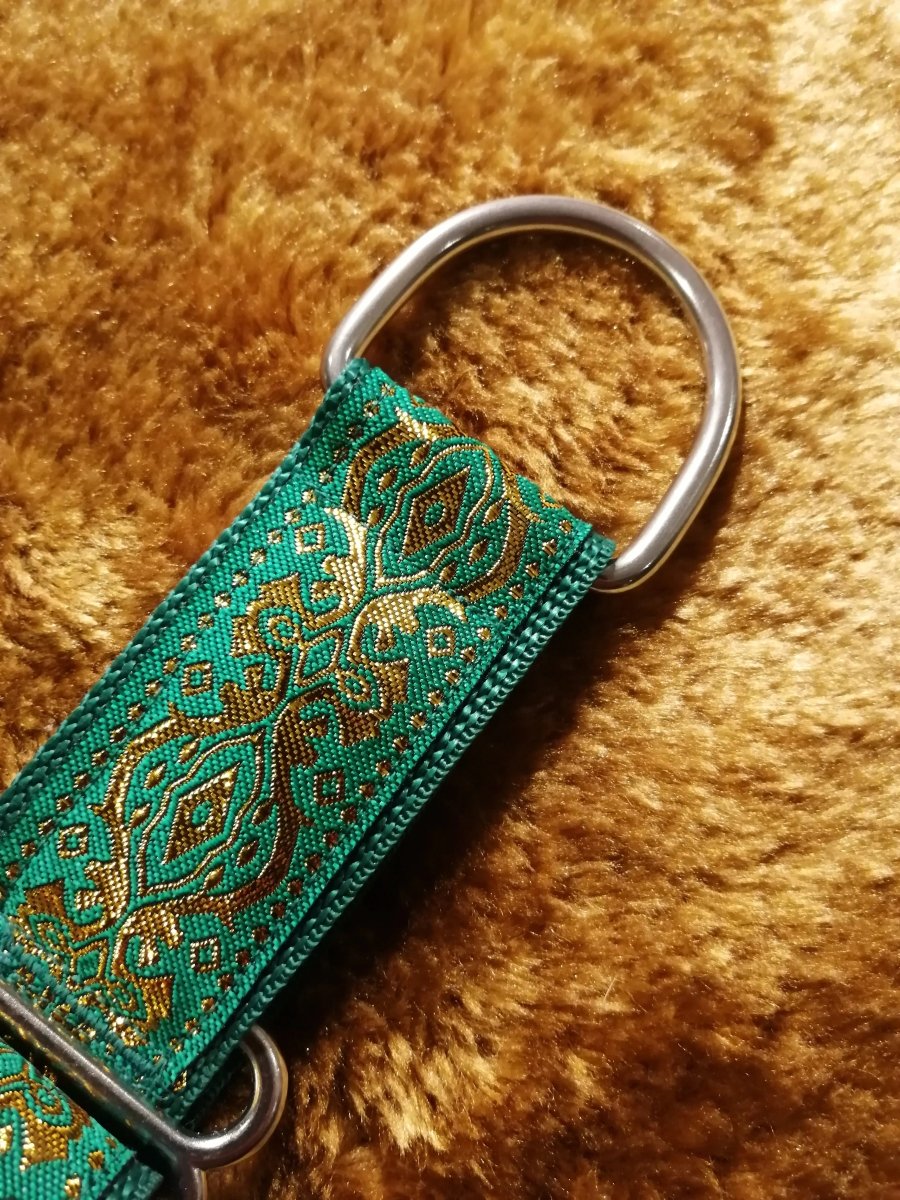 Martingale-Halsband - Golden Green - Prinz Bolt Pfotenglück