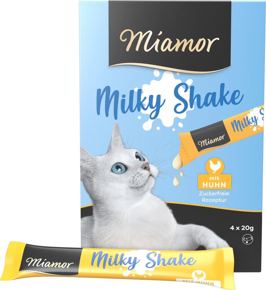 Miamor Milky Shake Huhn 11er-Pack – laktosereduzierter Katzensnack mit Taurin