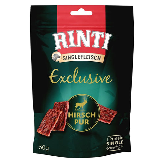 12 x Rinti Singlefleisch Exclusive Hirsch pur im Beutel a 50g