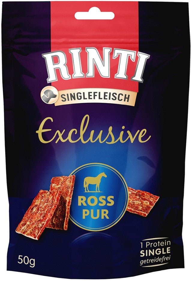 12 x Rinti Singlefleisch Exclusive Ross pur im Beutel a 50g