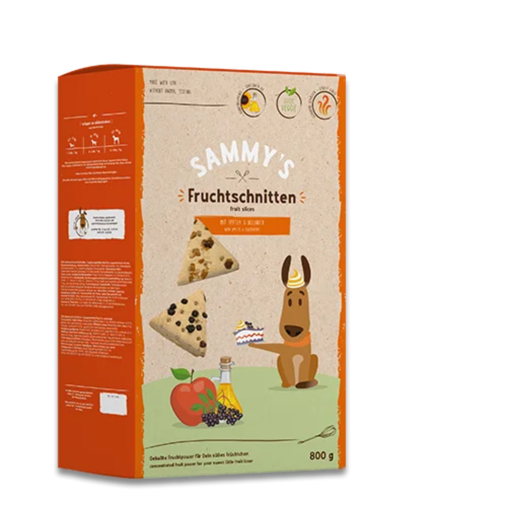 Sammy’s Fruchtscheiben 4x800g, Hundesnack mit Apfel und Holunder in Vorratspackung, ohne Zusatzstoffe. Bei Bolt´s Futterkiste.
