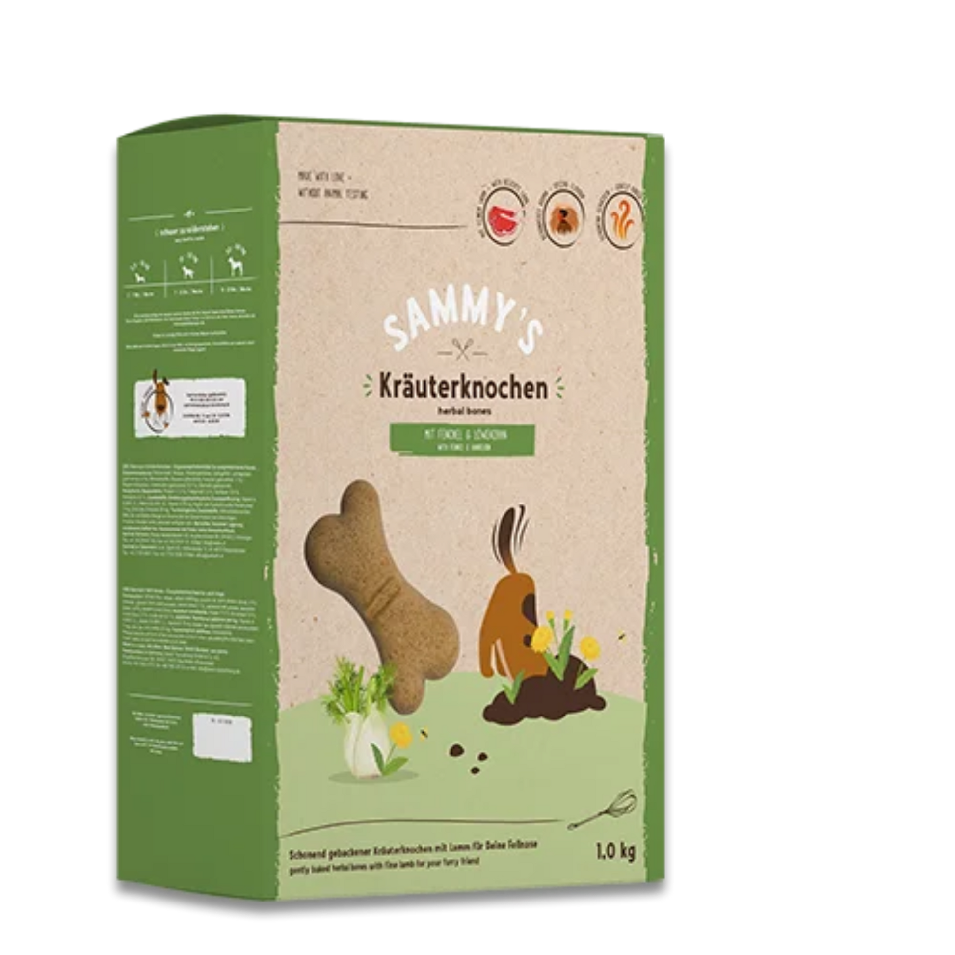 Sammy’s Kräuterknochen 4x1kg, Hundesnack mit Lamm, Fenchel und Löwenzahn in Vorratspackung. Bei Bolt´s Futterkiste.