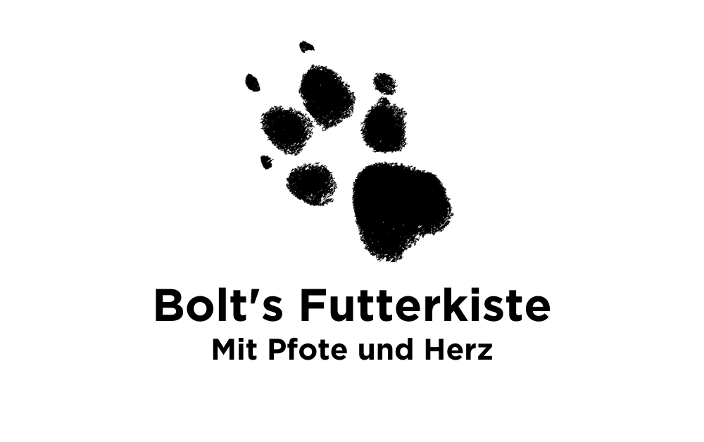 Neues Logo von Bolt's Futterkiste, ein Pfotenabdruck vom Windhund Bolt - Bolt's Futterkiste