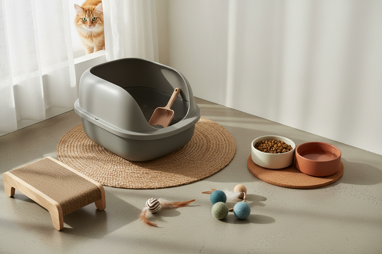 Katzenzubehör – Spielzeug, Näpfe und Katzentoiletten