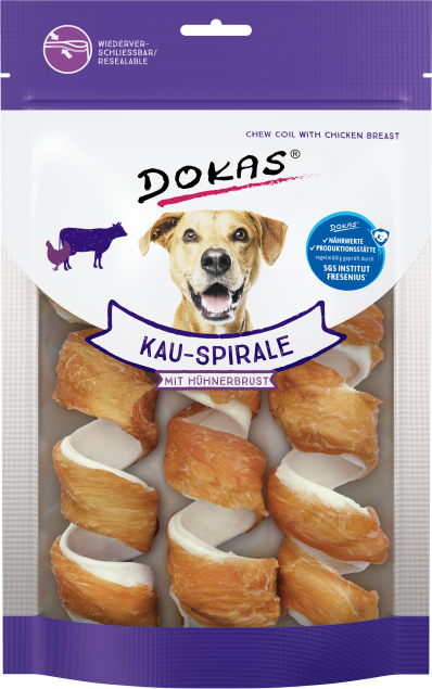 8 x Dokas Kau-Spirale mit Hühnerbrust a 3 Stück