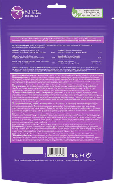 8 x Dokas Kau-Spirale mit Hühnerbrust a 3 Stück