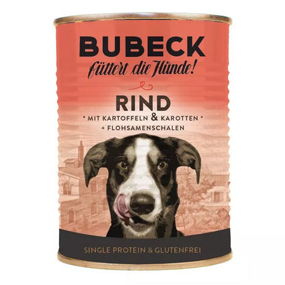 Bubeck Rind mit Kartoffeln und Karotten 6 x 400g | single Protein getreidefreies Nassfutter