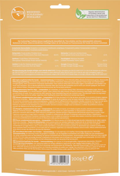 9 x Dokas Kaustange mit Hühnerbrust 200 g