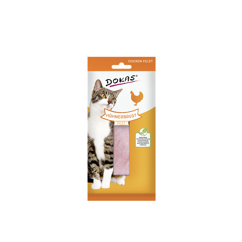 9 x Dokas Cat Snack Filet Hühnerbrust a 22g
