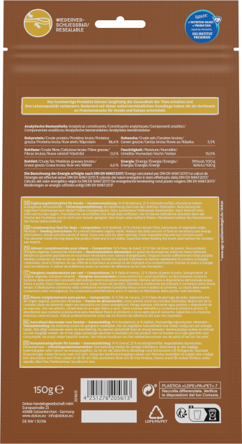 6 x Dokas Kaurolle mit Hühnerbrust Medium a 150 g