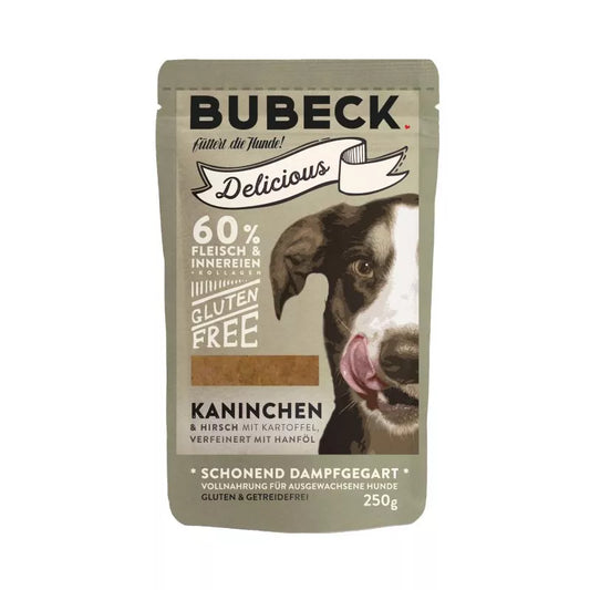 Bubeck - Kaninchen & Hirsch | Nassfutter Pouch - 250g