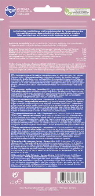 7 x Dokas Hühnermägen gefriergetrocknet a 20g