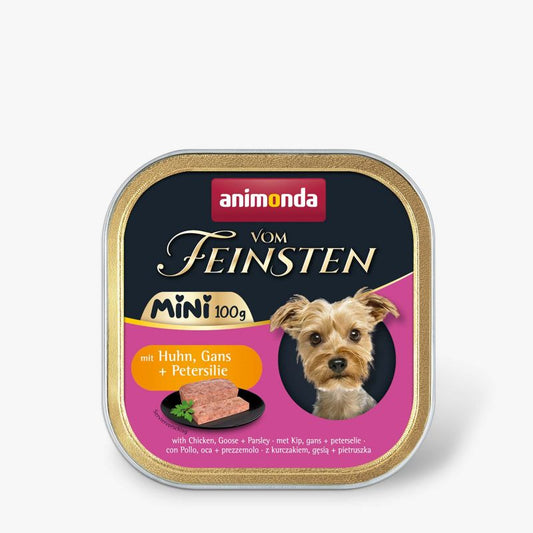 32 x Vom Feinsten Adult Mini mit Huhn Gans + Petersilie a 100 g