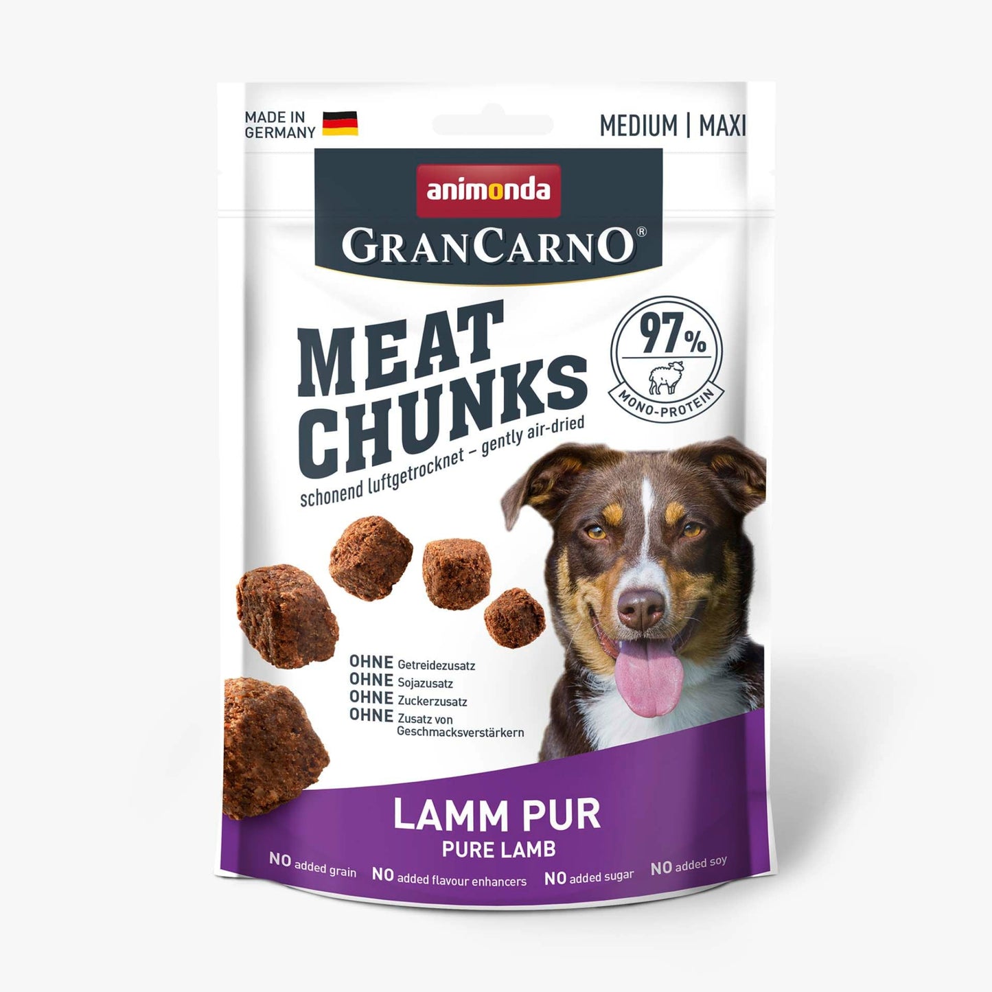8 x GranCarno Adult Meat Chunks Lamm pur a 60g