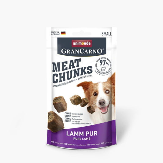 6 x GranCarno Adult Meat Chunks Lamm pur a 80g