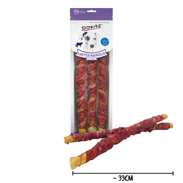 8 x Dokas 1 Meter Kaurolle mit Ente 315 g