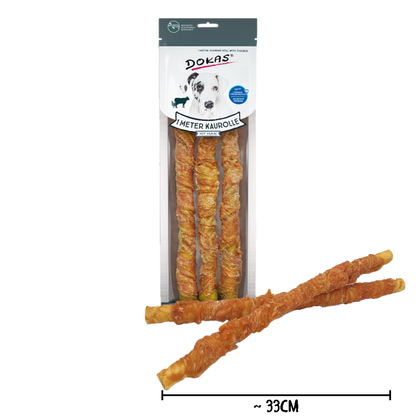 8 x Dokas 1 Meter Kaurolle mit Huhn a 315 g