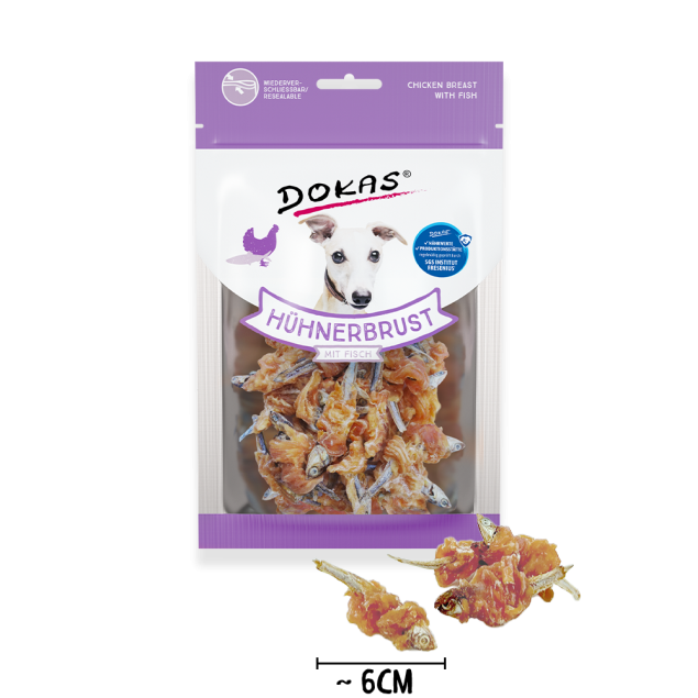 8 x Dokas Hühnerbrust mit Fisch a 70 g
