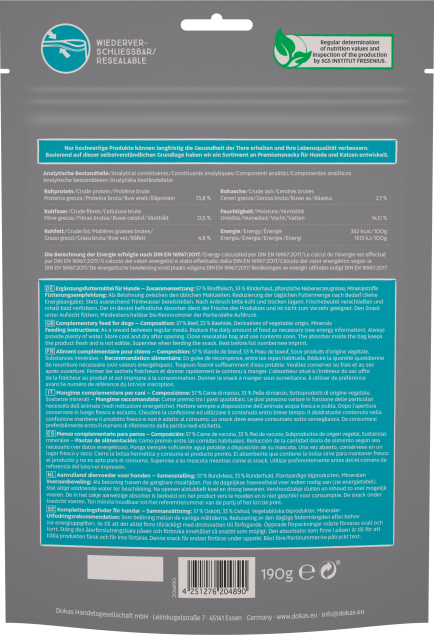 9 x Dokas Kaurolle mit Rindfleisch 190 g