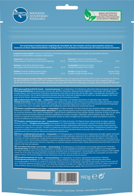 9 x Dokas Kaurolle mit Truthahnbrust 190 g