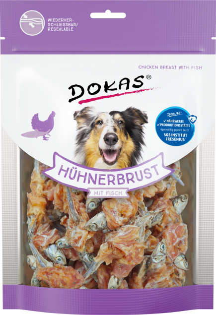 6 x Dokas Hühnerbrust mit Fisch a 220 g