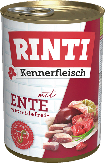 12 / 24 x Rinti Kennerfleisch Ente in der Dose - 400 / 800g