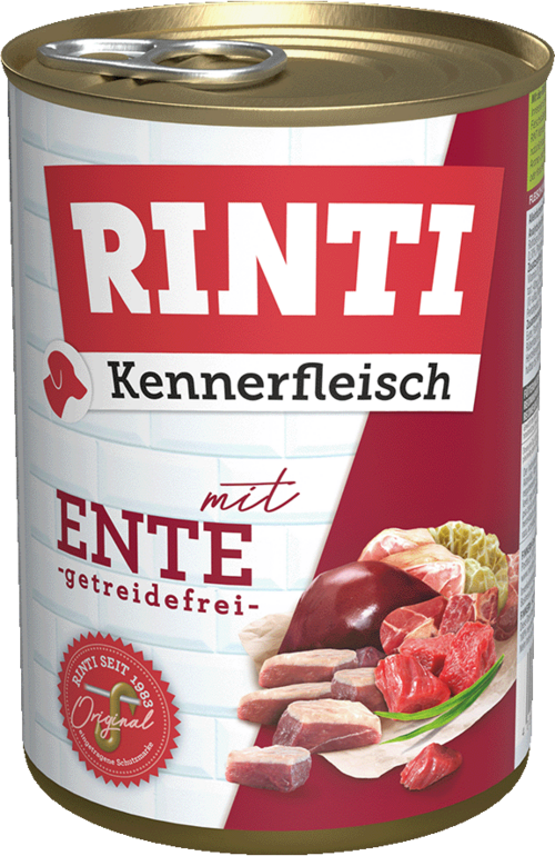12 / 24 x Rinti Kennerfleisch Ente in der Dose - 400 / 800g