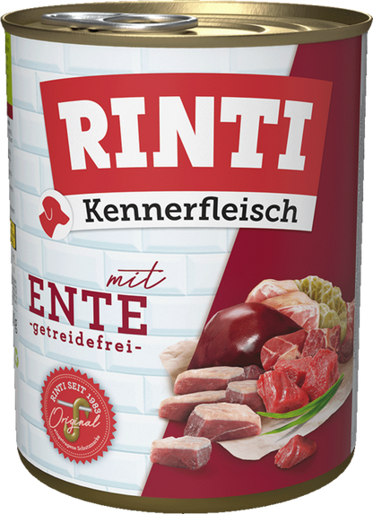 12 / 24 x Rinti Kennerfleisch Ente in der Dose - 400 / 800g
