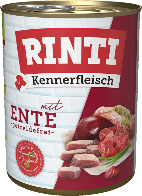 12 / 24 x Rinti Kennerfleisch Ente in der Dose - 400 / 800g