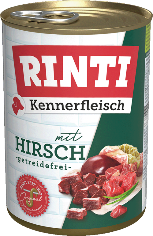 12 - 24 x Rinti Kennerfleisch Hirsch in der Dose - 400 / 800g
