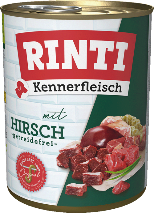 12 - 24 x Rinti Kennerfleisch Hirsch in der Dose - 400 / 800g