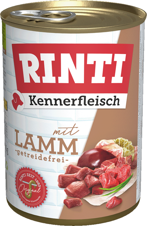 12 / 24 x Rinti Kennerfleisch Lamm in der Dose - 400 / 800g