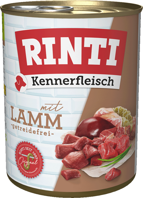 12 / 24 x Rinti Kennerfleisch Lamm in der Dose - 400 / 800g