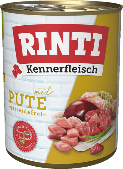 12 / 24 x Rinti Kennerfleisch Pute in der Dose - 400 / 800g