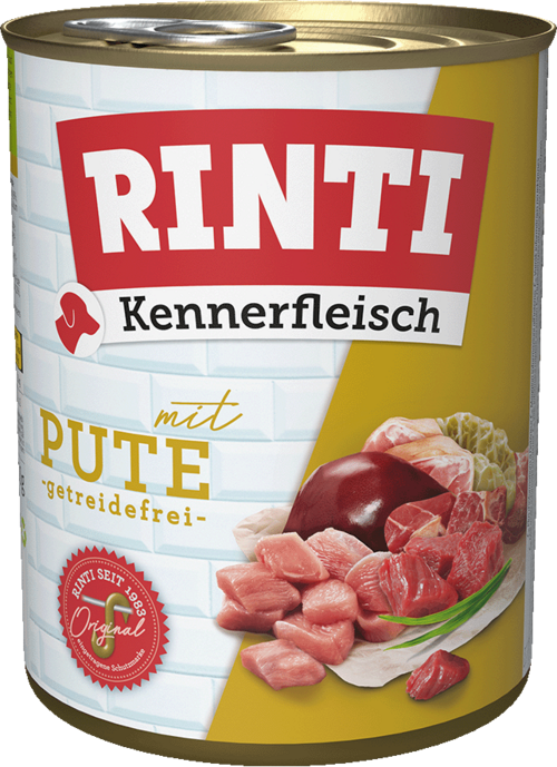 12 / 24 x Rinti Kennerfleisch Pute in der Dose - 400 / 800g