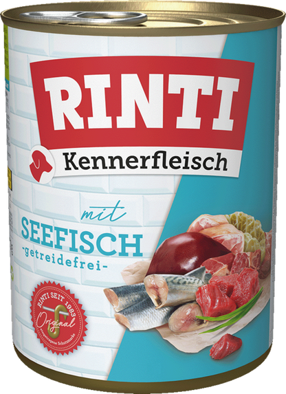 12 x Rinti Kennerfleisch Seefisch in der Dose - 400 / 800g