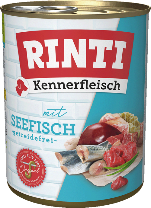 12 x Rinti Kennerfleisch Seefisch in der Dose - 400 / 800g