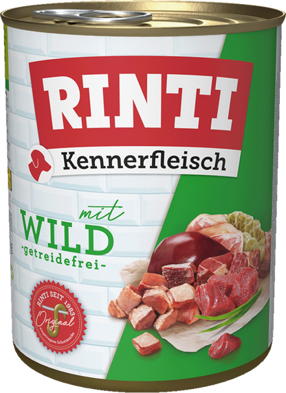 12 / 24 x Rinti Kennerfleisch Wild in der Dose - 400 / 800g