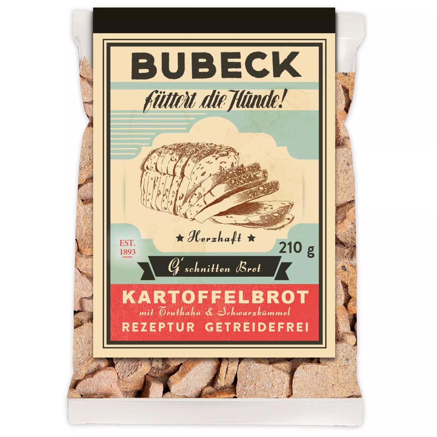 Bubeck G´Schnitten Brot 10 x 210g | getreidefreie Hundekuchen