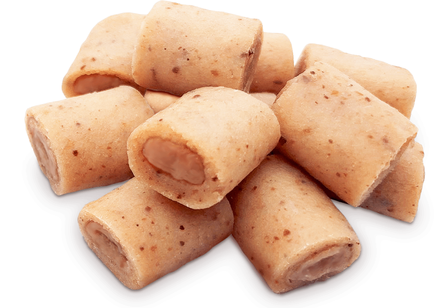 32 x Dokas Cat Hühnchen-Rolle mit Rind 10 g